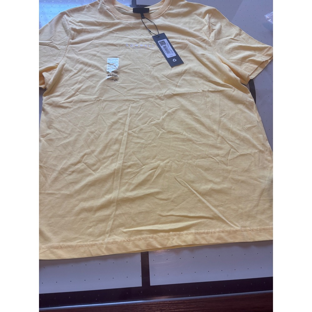 Sonneti London Mens T-Shirt XL Yellow Crew Neck Short Sleeve SNM13177 NWT